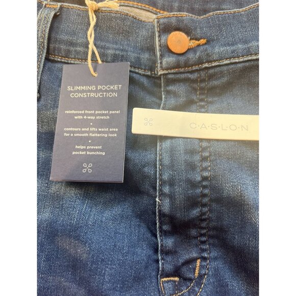 Caslon Vista Wide Leg Kick Out Crop Stretch Denim Slimming Women’s Sz 34 Petite - Picture 2 of 9